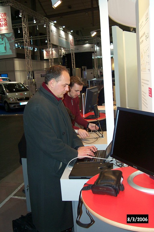 Setup the booth at CeBIT 2006