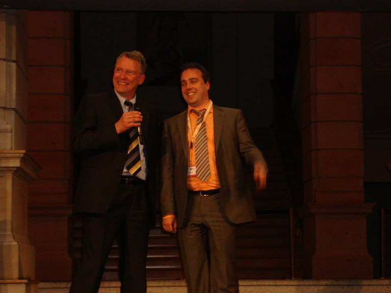 HPI-director Christoph Meinel and Mark Palkow