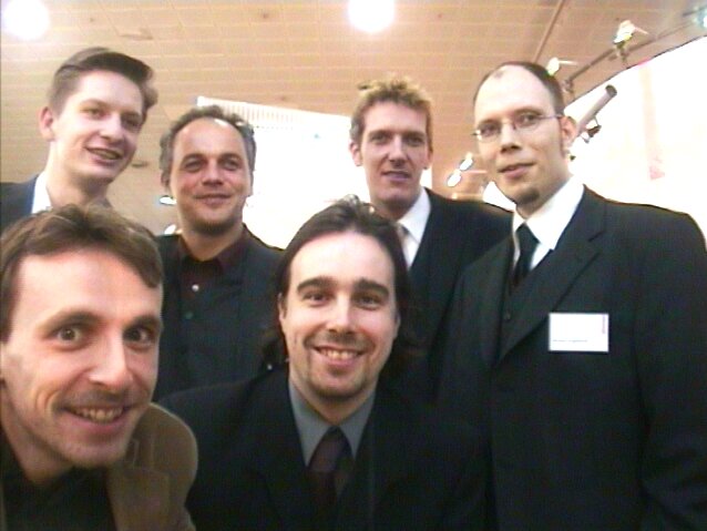 The FHTW team with its partner daViKo at CeBIT 2002