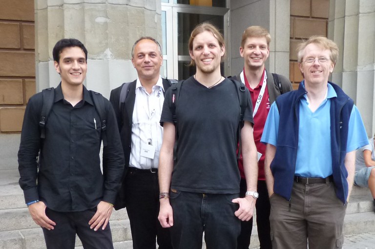 Alex, Thomas, Gabriel, Matthias and Gorry - our valued colleague from Aberdeen - @ 75th IETF meeting
