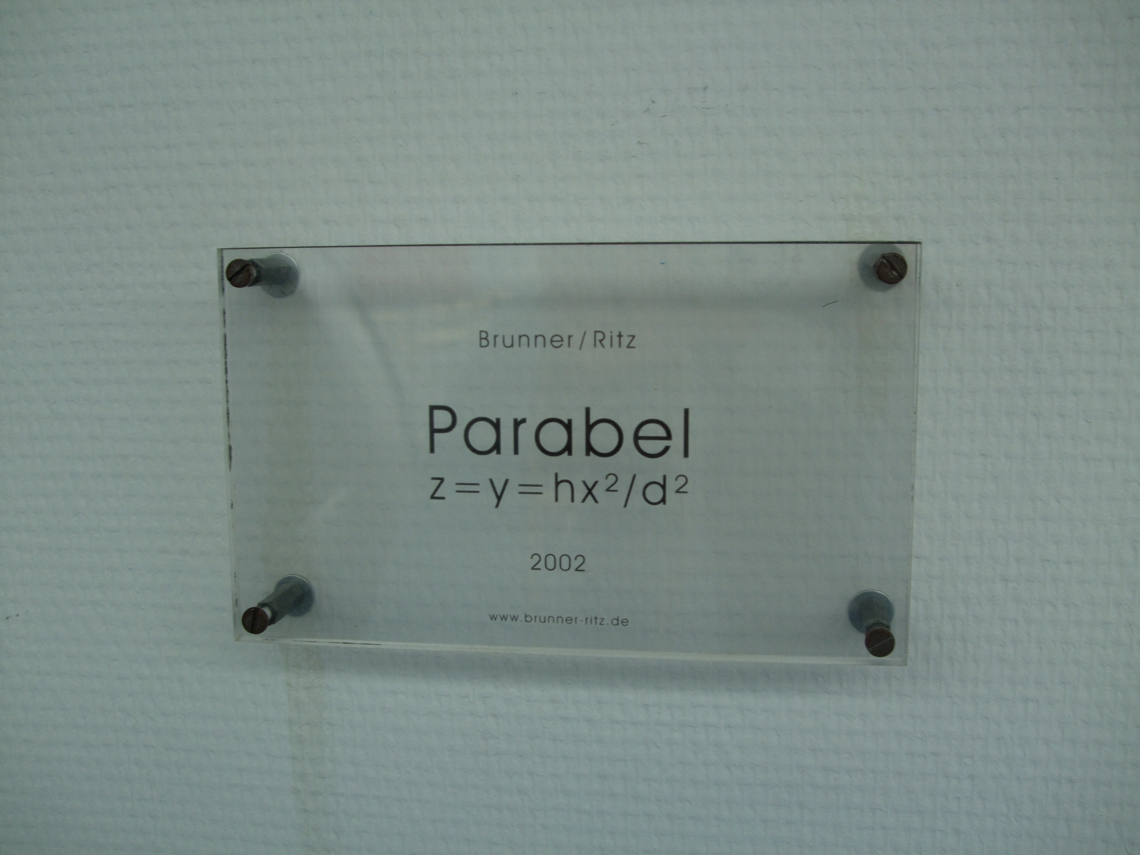 The equation describing the parabola